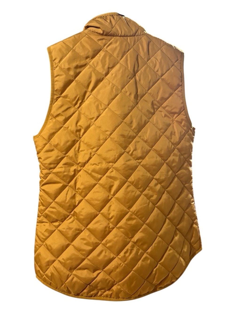 Old Navy Quilted Mustard Vest - Sleeveless Zip Front - Picture 4 of 6